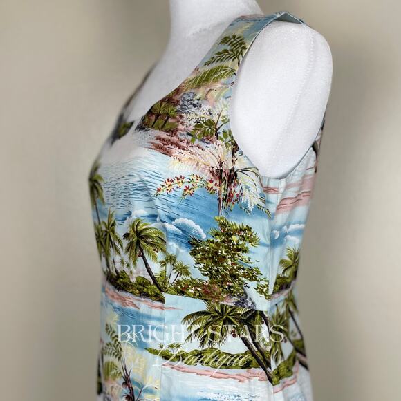 Rare ALT Maxi Dress Similar ASO Rachel Green Friends Beach Hawaiian Print Summer - Picture 9 of 10